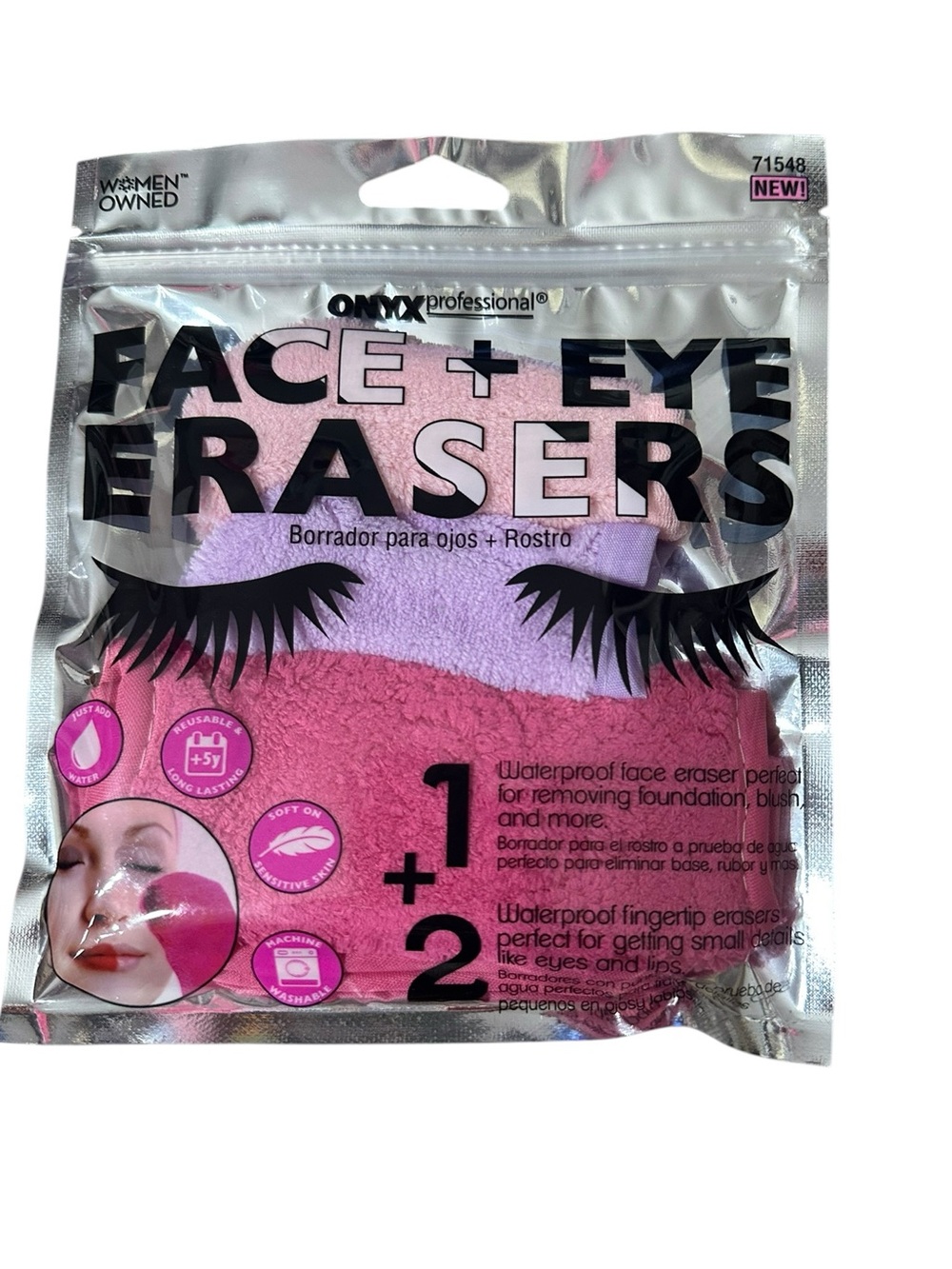 Onyx Face + Eye Erasers Set - Pink & Lavender